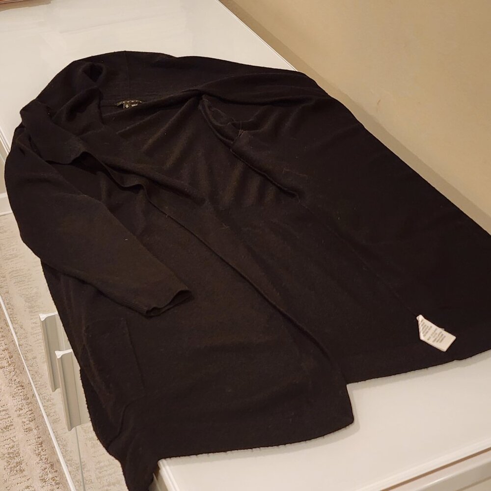 Excellent!!| US SZ Small| Theory: Black Draped Cardigan